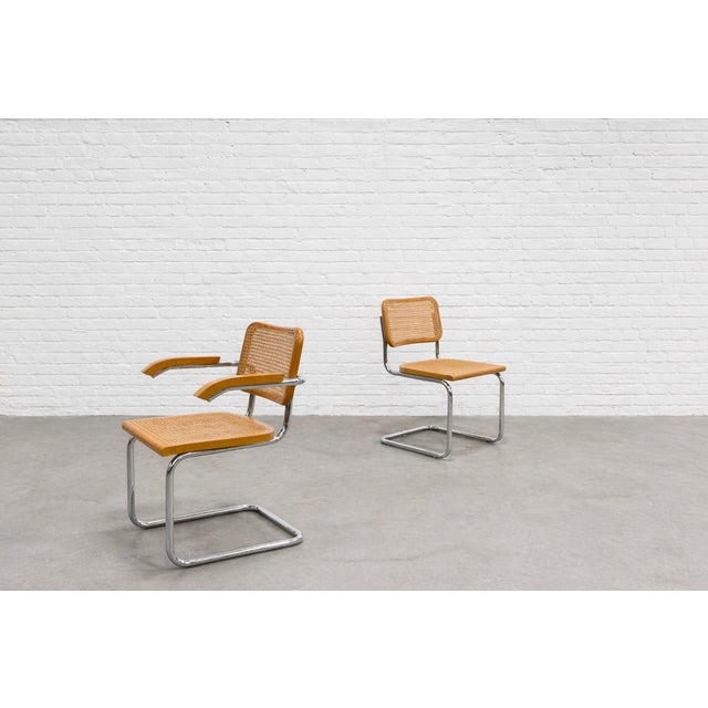 Mid-Century Modern Marcel Breuer Cesca Styled Mid Century Modern Dining Chairs, a Pair For Sale - Image 3 of 11