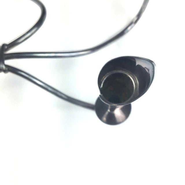 Silver 1970s Hans Jenson Silver Mid Century Modern Candle Holders For Sale - Image 8 of 13