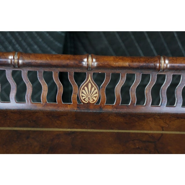 John Widdicomb Late 20th Century Mario Buatta for John Widdicomb Chinese Chippendale Faux Bamboo Coffee Table For Sale - Image 4 of 18