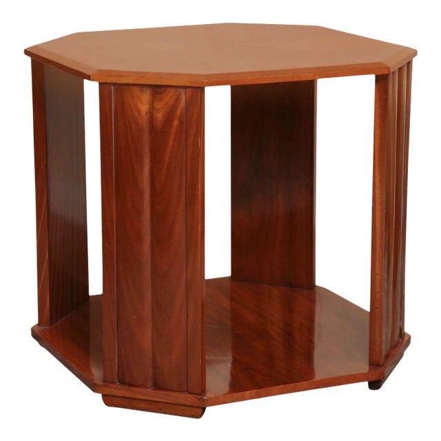 Art Deco Walnut Side Table For Sale