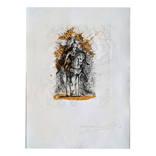 Salvador Dali, Knight with Butterflies, 1971, Engraving For Sale