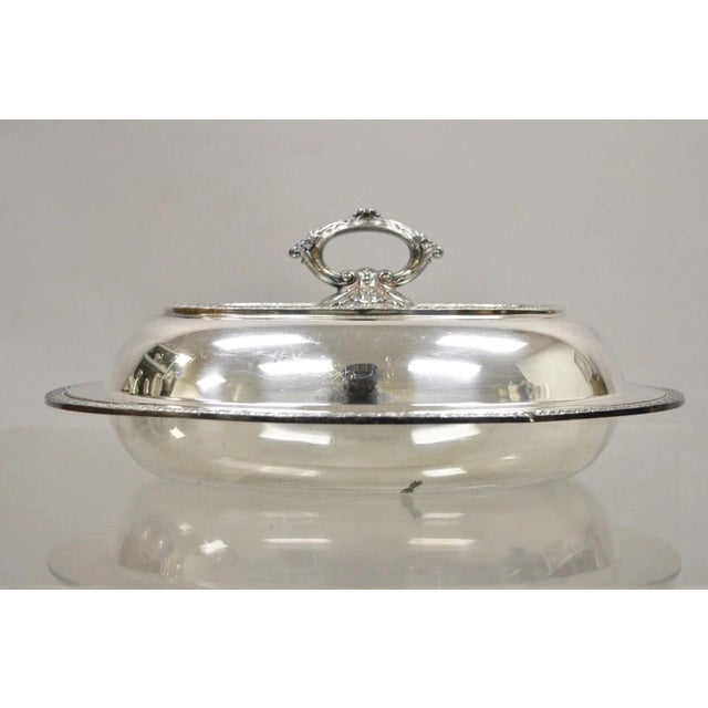 Vintage Melford EPNS Victorian Style Silver Plated Lidded Vegetable Serving Dish Platter Tray. Circa Mid 20th Century....