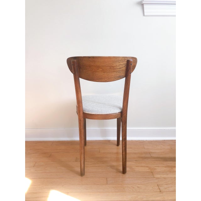 1960s 1960s Thonet Bentwood Banana Side Chair Houndstooth Upholstery, Dark Stain For Sale - Image 5 of 7