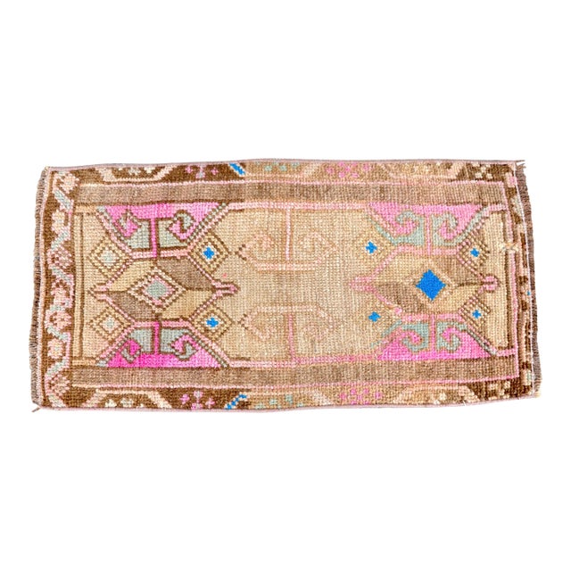 Vintage Boho Deco Handmade Rug For Sale