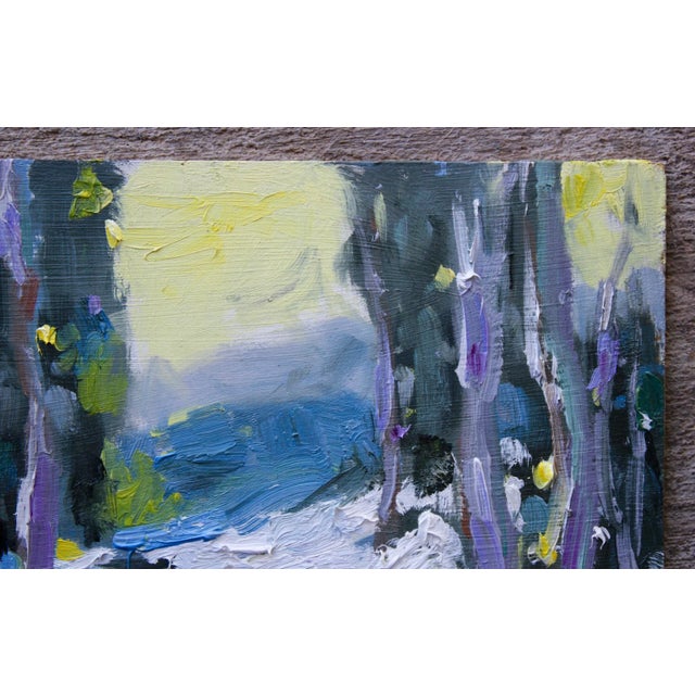 Traditional "Last Light" Contemporary Winter Landscape Oil Painting For Sale - Image 3 of 12