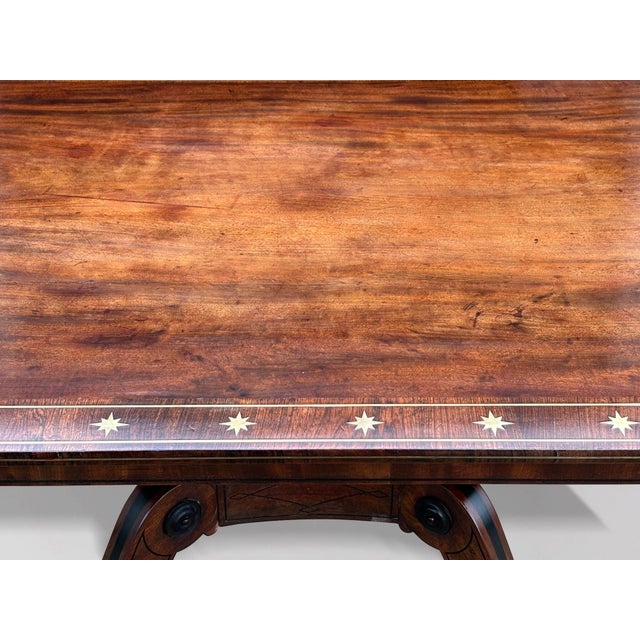 George III Mahogany and Brass Inlay Centre Table, 1790s For Sale - Image 13 of 15