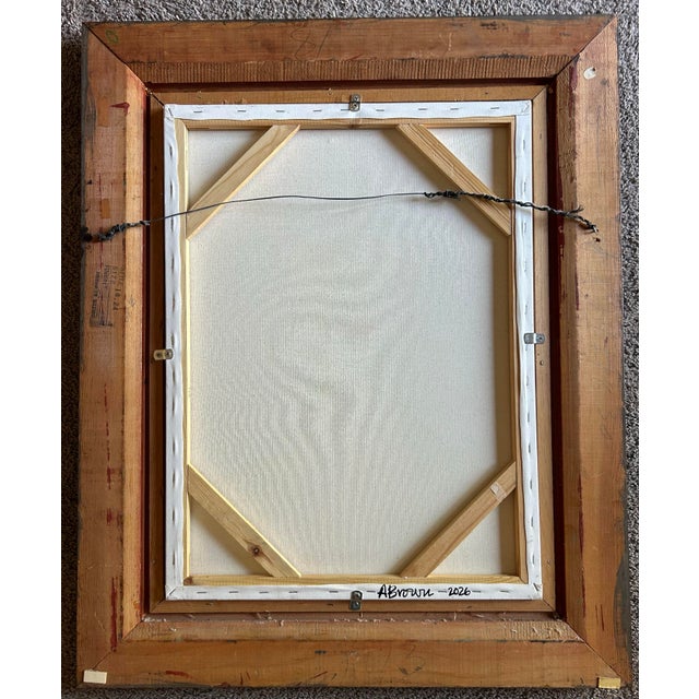 Abstract Painting Portrait of a Woman in Vintage Frame by Alexandra Brown For Sale In Philadelphia - Image 6 of 6