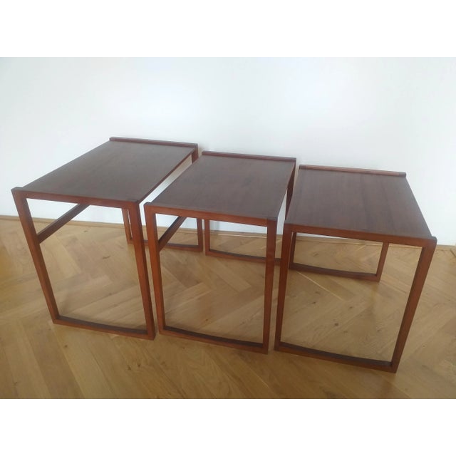 Teak Nesting Tables, Denmark, 1960s, Set of 3 For Sale - Image 6 of 10