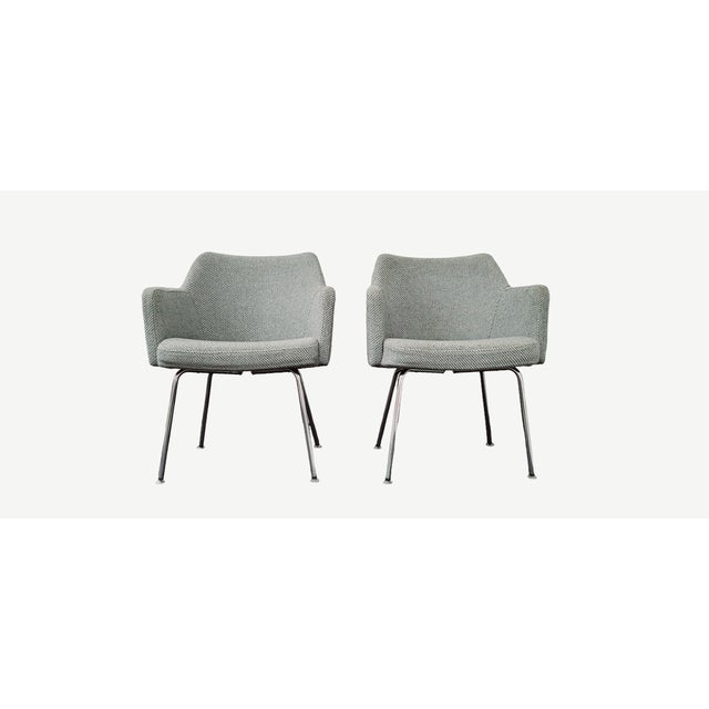 Gray Vintage Armchairs by Hein Salomonson for Ap Originals, 1960s, Set of 4 For Sale - Image 8 of 11