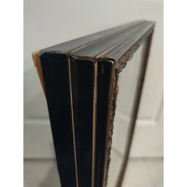 Cream Vintage Unique Shadow Box Framed Vintage Draped Drawer Pull Louis XVII Circa 1815 Commode Architectural Pencil Drawing For Sale - Image 8 of 12