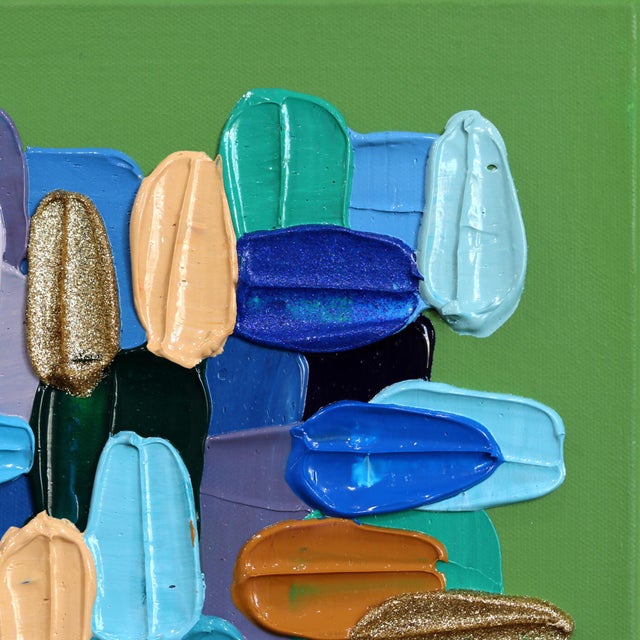 Contemporary All Is Well - Original Textured Abstract Acrylic and Glitter Painting on Canvas by Shiri Phillips For Sale - Image 3 of 9