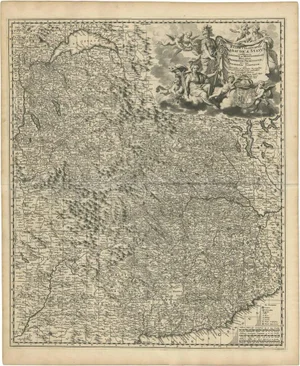 Antique Map of Piedmonte and Savoie Italy by N. Visscher, 1683