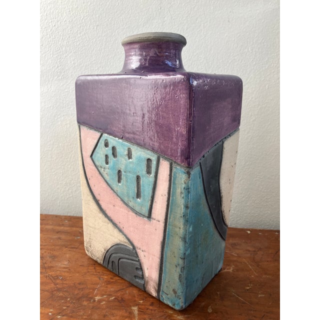 Original Linda Mielke Modernist Raku Vase, Circa 1960s, Signed For Sale - Image 4 of 11