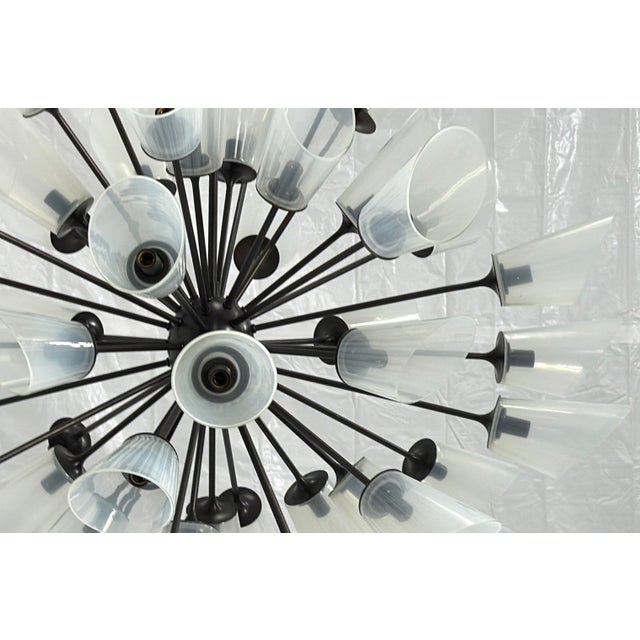 48 Arm Sputnik Chandelier by Remains Lighting, Bronzed Finish, American Modern For Sale - Image 9 of 18