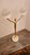 This listing features a brass figural sculpture balancing two selenite balls, on top of a marble circular base. Selenite...