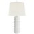 Thomas O'Brien by Visual Comfort Signature Biarritz Medium Table Lamp in Plaster White with Linen Shade For Sale