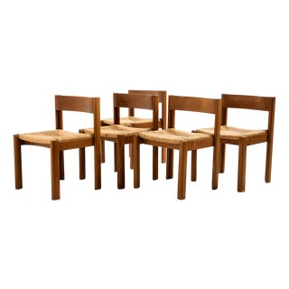 Beech Dining Chairs, Set of 5 For Sale
