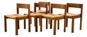 Beech Dining Chairs, Set of 5