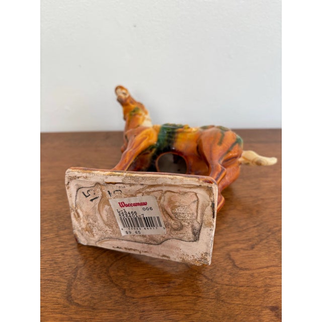 Orange 1980s Tang Dynasty Style Drip Glaze Horse Figurine For Sale - Image 8 of 8