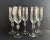 Elegant Rare Set of 5 ice effect Crystal Glasses with gilding and embossed surface by German manufactory Gallo. 1980s....