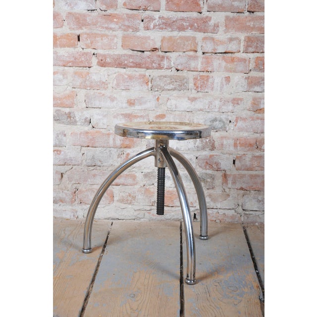 Bauhaus Czech Bauhaus Piano Stool in Chrome-Plated Steel, 1930s For Sale - Image 3 of 9