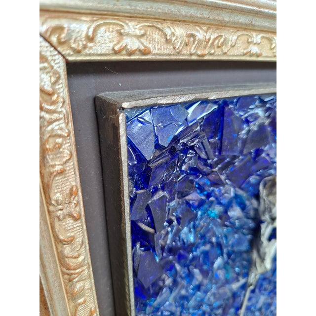 Blue Vincenzo Marega, The Absolute Elegance of Matter and Crystal, 2025, Mixed Media Panel For Sale - Image 8 of 18