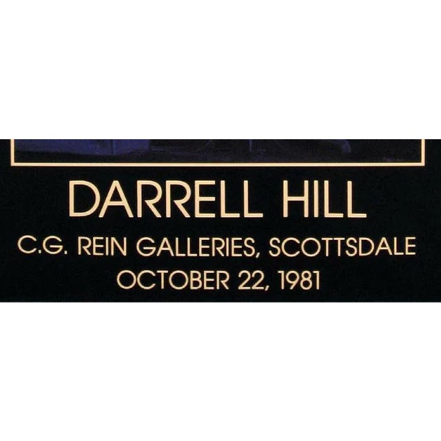 Unframed off-set lithograph (poster) from 1981 art show for Darrell Hill. Not signed. Poster size: 30" x 24", Image size:...