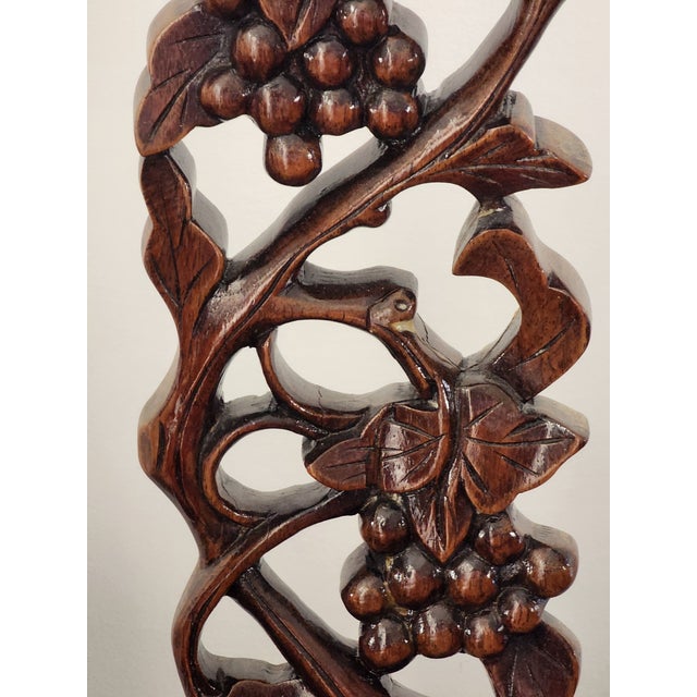 Hand Carved Wood Horseshoe Armchair For Sale In New York - Image 6 of 8