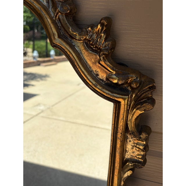 Mid 20th Century Mid-Century Italian Neoclassical Giltwood Mirror For Sale - Image 5 of 13