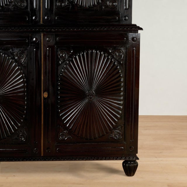 Black Antique Anglo Indian Cabinet For Sale - Image 8 of 13