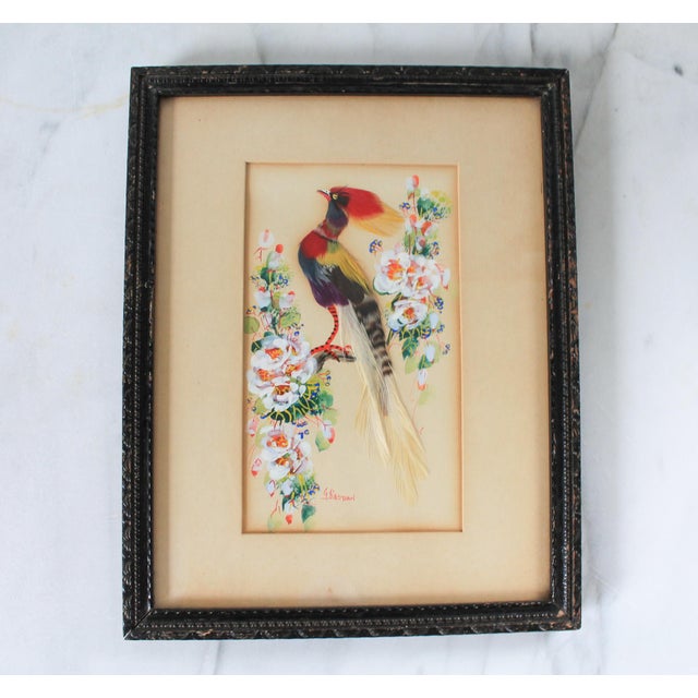 Vintage Mexican Feather Art Bird Wall Hangings For Sale In Milwaukee - Image 6 of 12
