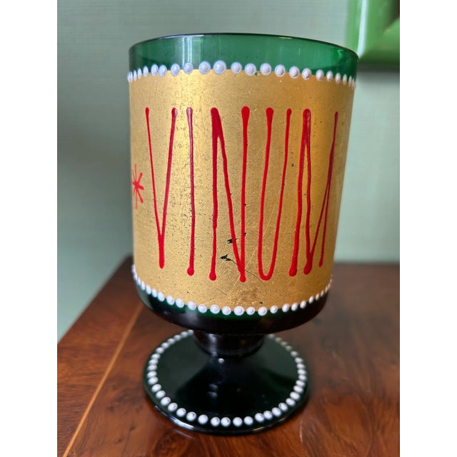 Glass Green Goths with Written Verses from Nasonmoretti, Set of 4 For Sale - Image 7 of 8