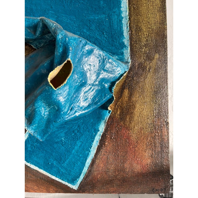 Set of 3 E. Menefee Mixed-Media Relief Assemblage Paintings 1970-1975 For Sale - Image 10 of 14