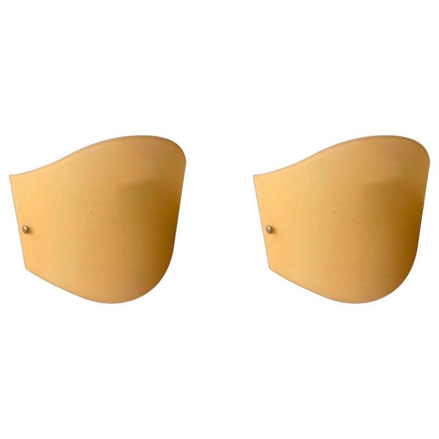 Toso Wall Lights in Yellow Gold Murano Glass, Italy, 1990, Set of 2 For Sale - Image 9 of 9