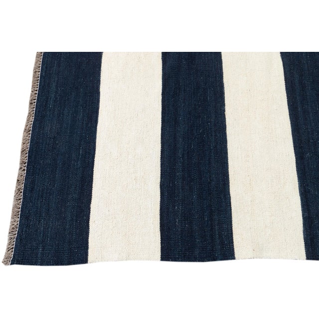 2010s Large 21st Century Modern Flat-Weave Kilim Rug For Sale - Image 5 of 11