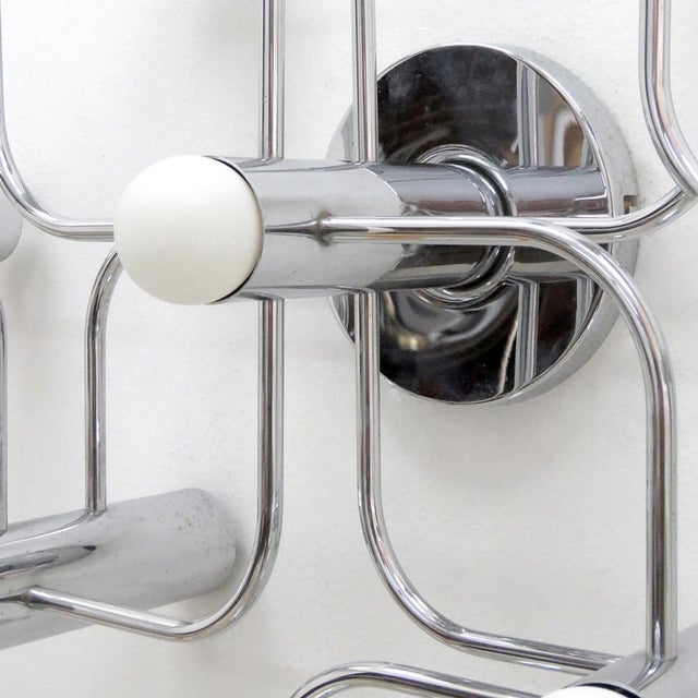 Metal German Leola Flush Mount Light Fixture, 1970 For Sale - Image 7 of 10