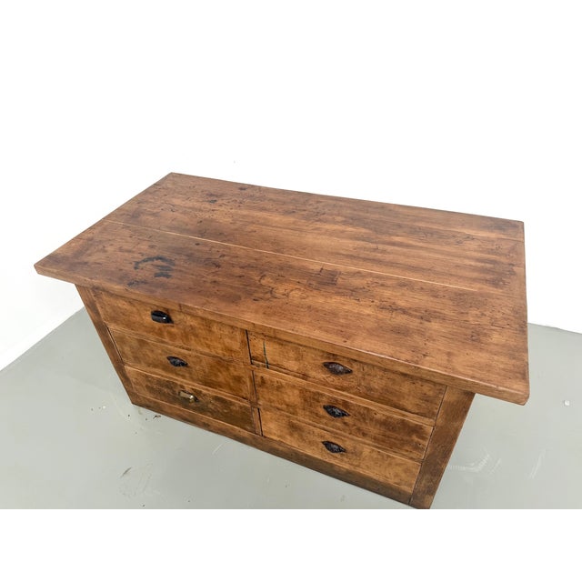 Oak Shop Counter with Drawers, France, 1920s For Sale - Image 9 of 18