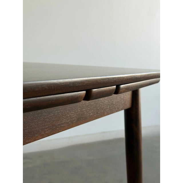 Brown Compact Vintage Expanding Table For Sale - Image 8 of 17