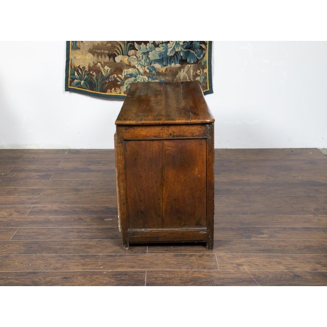 Wood English Georgian 18th Century Elm Buffet with Two Doors, Iron and Brass Hardware For Sale - Image 7 of 12