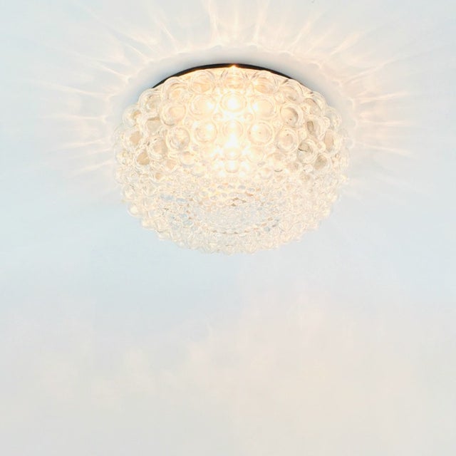 Glashütte Limburg 1960s Mid-Century Modern Bubble Glass Flush Mount/Ceiling Light by Helena Tynell for Limburg For Sale - Image 4 of 10