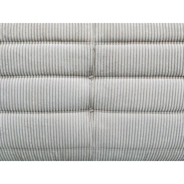 French Togo 3-Seater Sofa in Beige Corduroy attributed to Michel Ducaroy for Ligne Roset, 1970s For Sale - Image 11 of 13