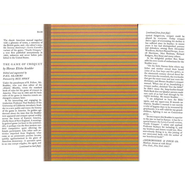 Traditional "The Game of Croquet: Its Appointment and Laws" 1968 Scudder, Horace Elisha For Sale - Image 3 of 7