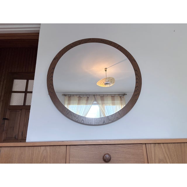 Vintage Scandinavian Wooden Mirror, 1960s For Sale - Image 4 of 12