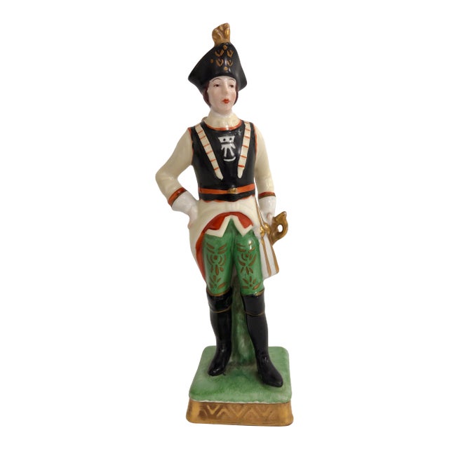 Capodimonte Porcelain Statue of a French Imperial Soldier For Sale