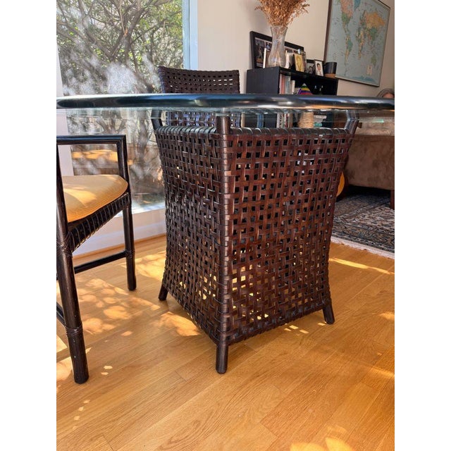 Traditional Vintage McGuire Rawhide Antalya Table & Chair Set For Sale - Image 3 of 16