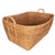Boho Chic Artifacts Saboga Home Everything Basket with Hoop Handles in Honey Brown - 31" For Sale - Image 3 of 9
