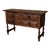 19th Century Catalan Spanish Carved Walnut Console Sofa Table, Four Drawers For Sale