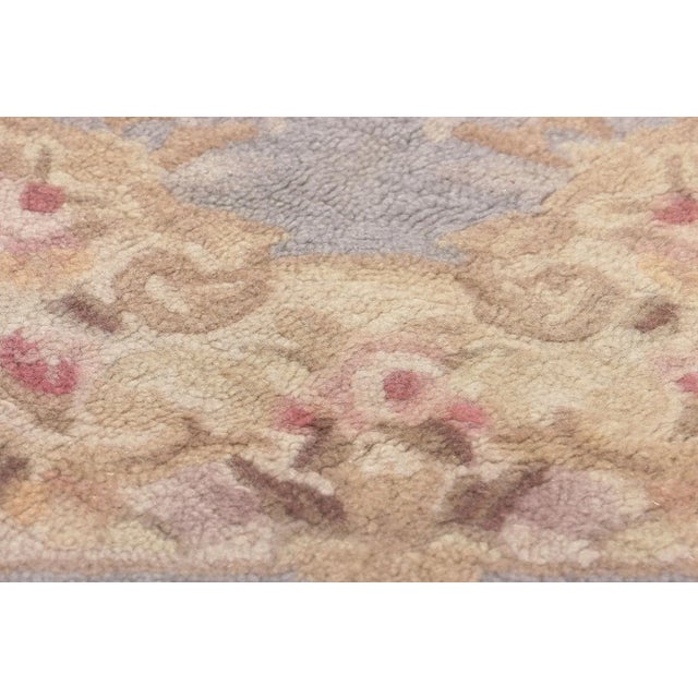 Late 20th Century Late 20th Century Vintage Aubusson American Hooked Rug - 02'02 X 07'03 For Sale - Image 5 of 10