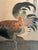 Mid 20th Century Vintage Asian Rooster Painting With Artist Seal, Framed Bamboo-Style For Sale - Image 5 of 10