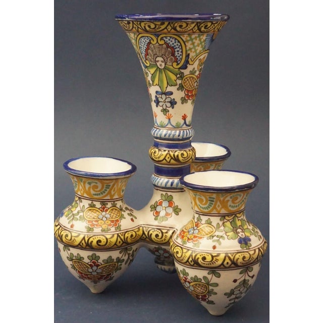 Ceramic Ceramic Composite Vase by G.M. Antoine Montagnon for Nevers, France, 19th Century For Sale - Image 7 of 18